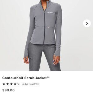 Figs ContourKnit Scrub Jacket™ Graphite Size Small